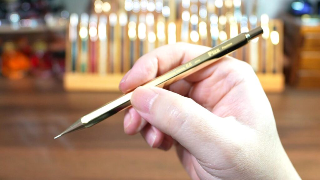 Pizz Premium ブラスゴールド シャープペンシル 外観