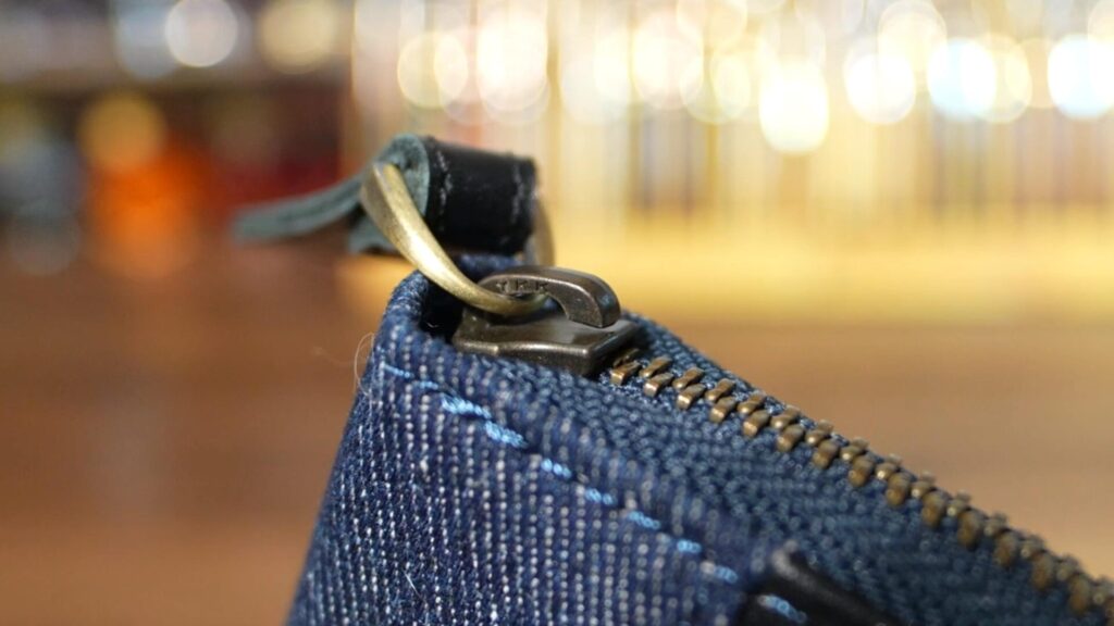 ラダイト 革コンビラウンドジップペンケース2 YKKファスナー